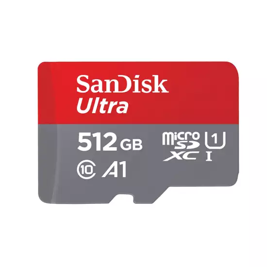 SanDisk 512GB Ultra UHS I MicroSD Card 150MB/s R, for Smartphones, 10 Y Warranty - SDSQUAC-512G-GN6MN