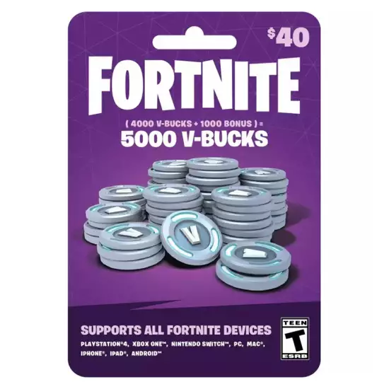 Fortnite Card 40$-US Account(PS4-X-One-Nintendo Switch) Fortnite Card 40$-US Account(PS4-X-One-Nintendo Switch)
