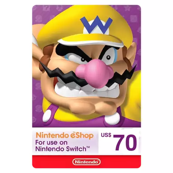 Nintendo eShop Gift Card USA Store USD 70