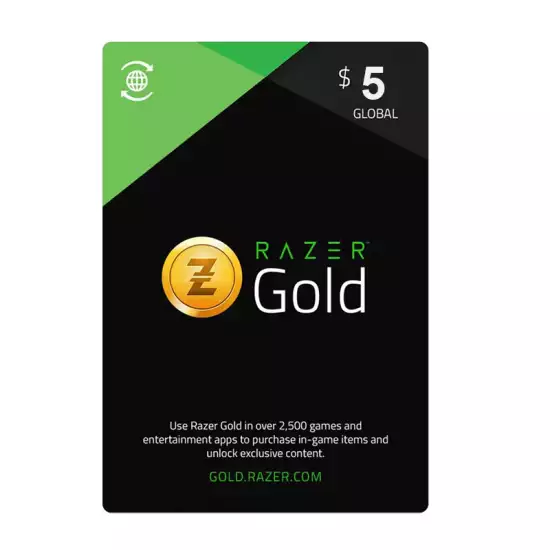 Razer Gold 5$ Global Gift Card Razer Gold 5$ Global Gift Card