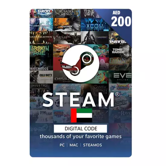 Steam Gift Card 200 AED UAE