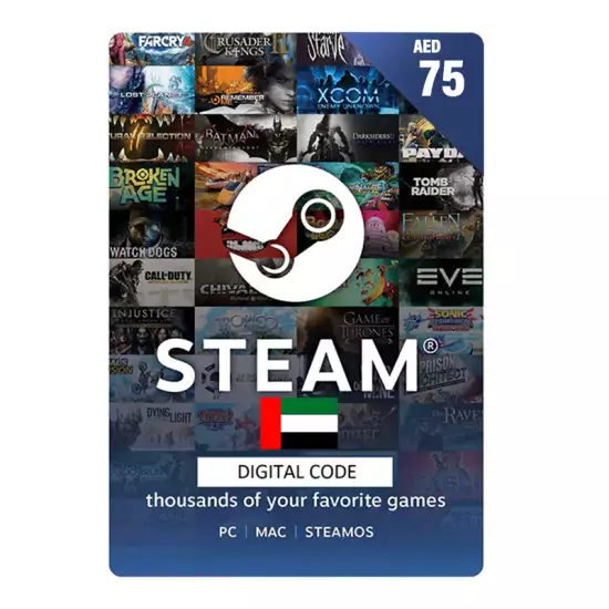 Steam Gift Card 75 AED UAE Steam Gift Card 75 AED UAE