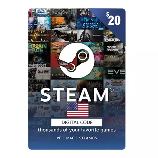 Steam Gift Card 20 USD USA