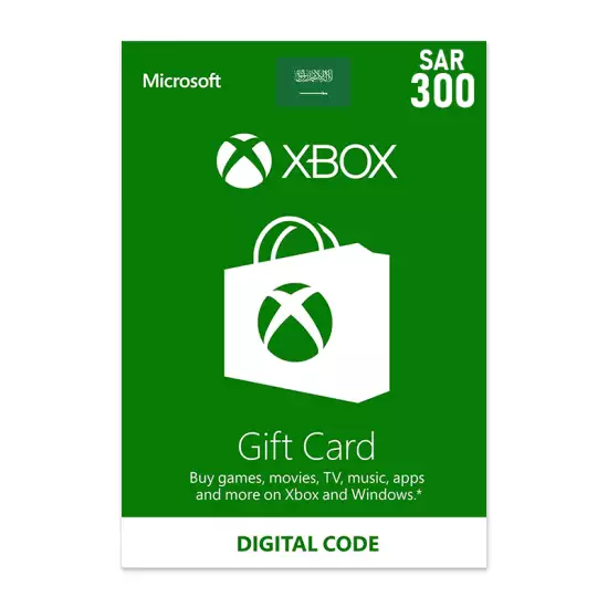Xbox Gift Card 300 SAR Saudi Arabia Xbox Gift Card 300 SAR Saudi Arabia