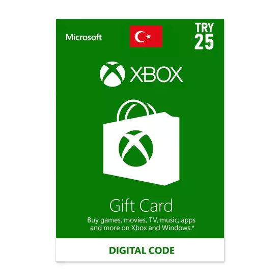 Xbox Gift Card 25 TL Turkey Xbox Gift Card 25 TL Turkey
