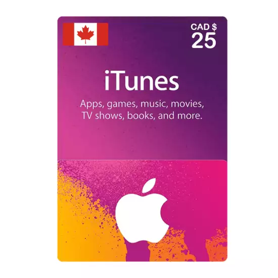 Apple iTunes Gift Card CAD Store 25$