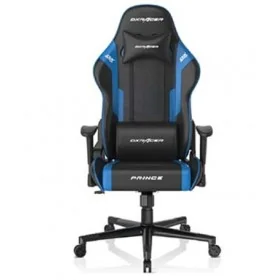 DXRacer Prince Series P132 Gaming Chair, 1D Armrests with Soft Surface, Black / Blue | GC-P132-NB-F2-158